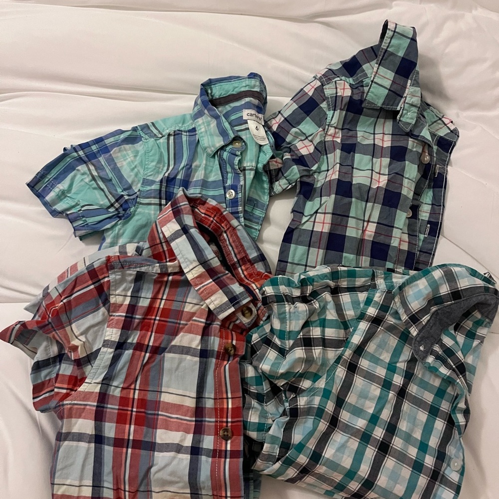 Carter's Colorful Plaid Button Down Shirts